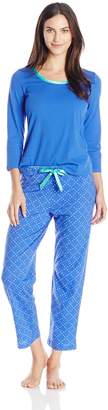 Nautica Sleepwear Women's Knit Printed Pajama Set