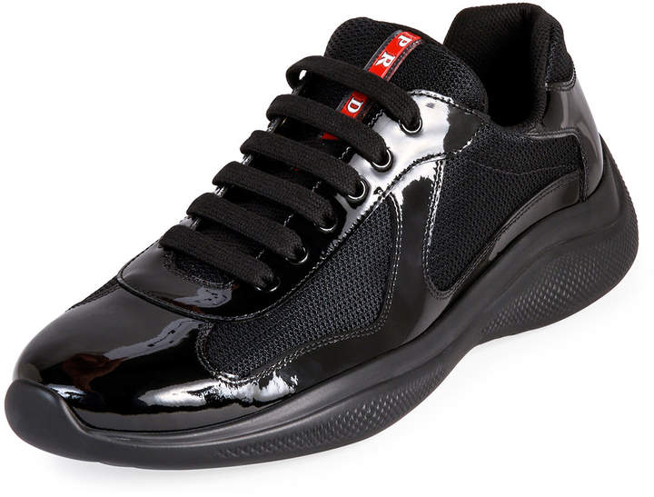 Prada Americas Cup Patent Leather Sneakers Sales Prices, 45% OFF |  purewater.mx