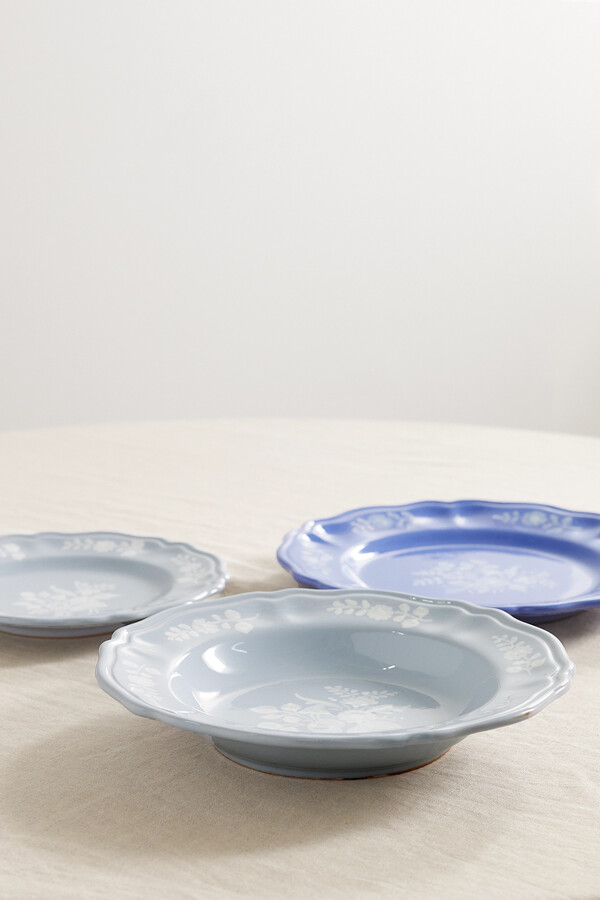 Cabana Set Of Three Ceramic Dinner Plates Blue ShopStyle