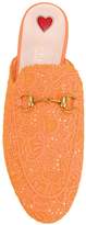 Thumbnail for your product : Gucci Orange Princetown Lace Mules