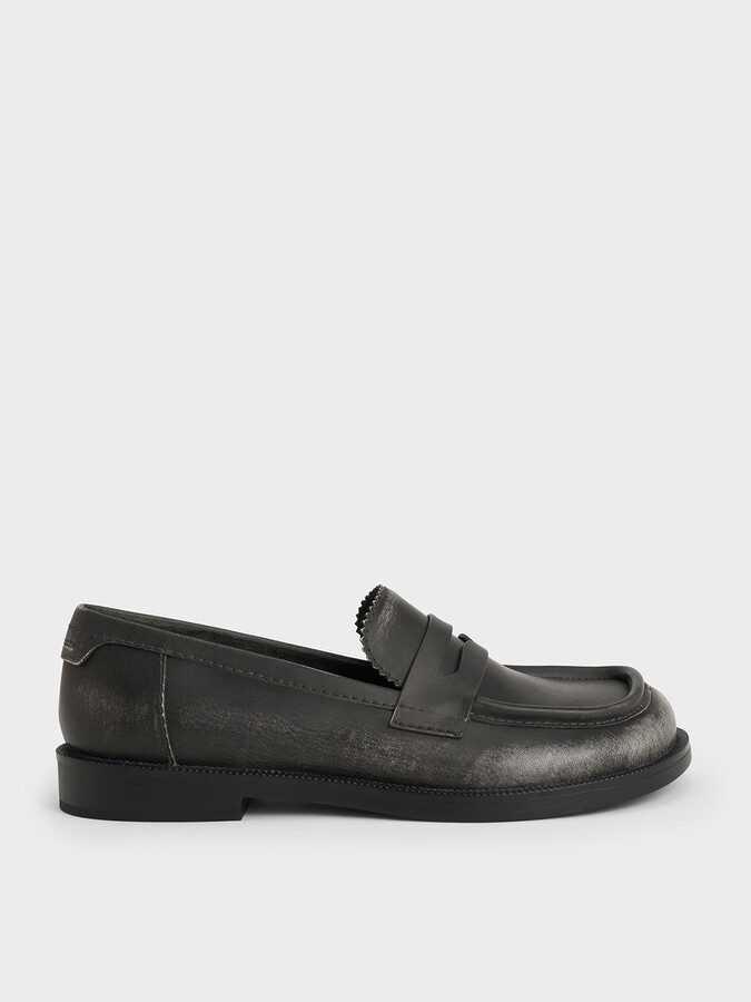 Charles & Keith Asymmetric Penny Loafers