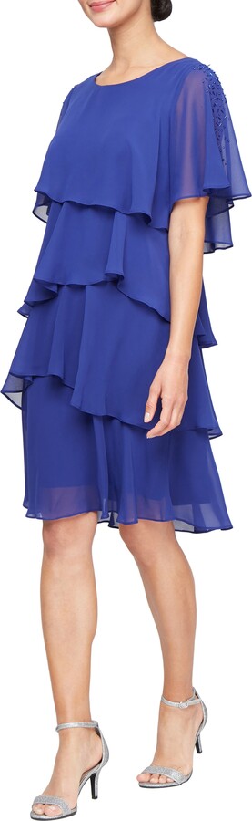 SL Fashions Long Sleeve Tiered Dress ShopStyle