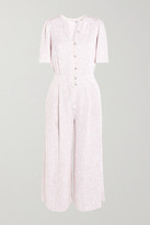 Temperley London - Olina Cropped Sequined Tulle Jumpsuit - White