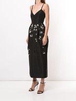 Thumbnail for your product : Carolina Herrera Embellished Silk Midi Dress