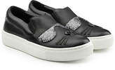 Thumbnail for your product : Karl Lagerfeld Paris Leather Slip-On Sneakers