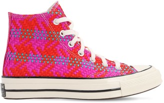 converse patterned high tops