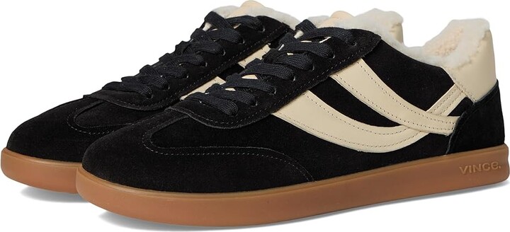 Vince Oasis Shearling Lace-up Shoes Women's Shoes Black : 9 M