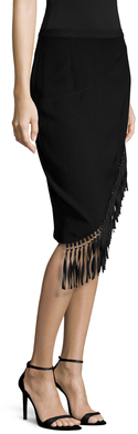 Sachin + Babi Salerno Asymmetrical Fringe Hem Skirt