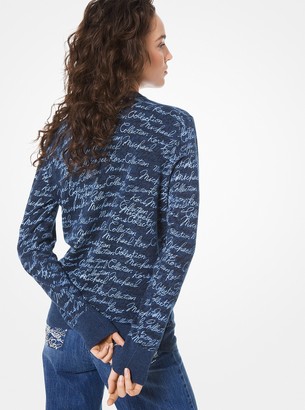 Michael Kors Collection Signature Print Cashmere Sweater