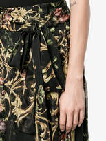 Thumbnail for your product : Alberta Ferretti floral print long wrap skirt
