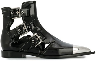 alexander mcqueen caged ankle boots