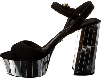 Dolce & Gabbana Belluci Mirrored Heel Platform Sandal