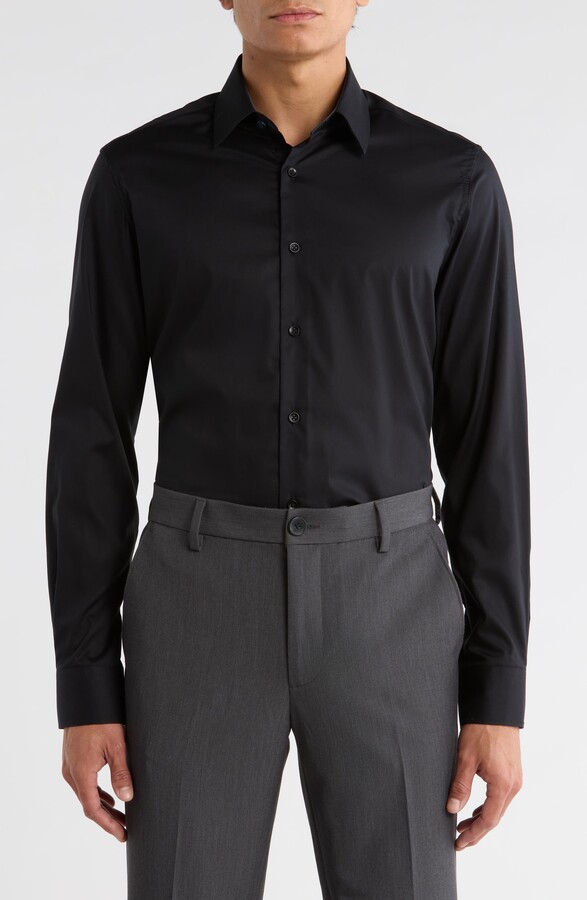 Duchamp Slim Fit Stretch Cotton Dress Shirt