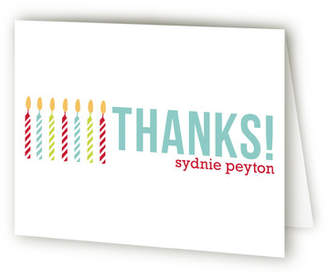 Minted Colorful Candles Thank You Cards
