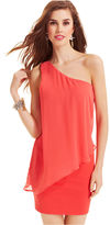Thumbnail for your product : Tempted Juniors' One-Shoulder Chiffon-Overlay Dress