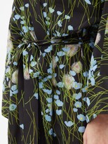 Thumbnail for your product : BERNADETTE Buttercupfield Floral Silk Crepe-de-chine Robe - Black