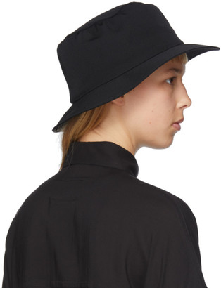 Yohji Yamamoto Black Croche Gather Hat