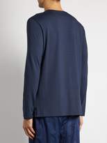 Thumbnail for your product : Derek Rose Basel Long Sleeved Jersey T Shirt - Mens - Denim