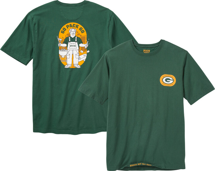 Men's Duluth Trading Co. Green Green Bay Packers Longtail T Relaxed Fit T-Shirt