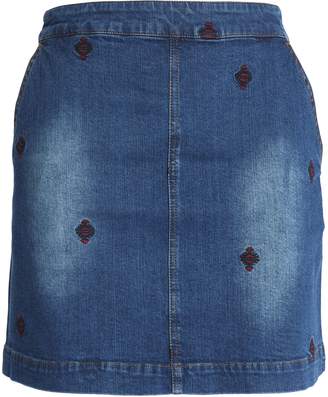 Vanessa Bruno Athe' Embroidered Denim Mini Skirt