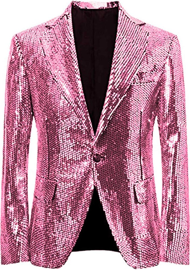 pink sequin jacket mens