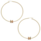 Thumbnail for your product : Saks Fifth Avenue London Blue Topaz, White Topaz and 14K Gold Hoop Earrings/2"