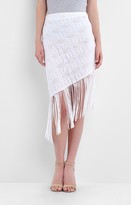 Thumbnail for your product : Nicole Miller Fringe Mola Asymmetric Skirt