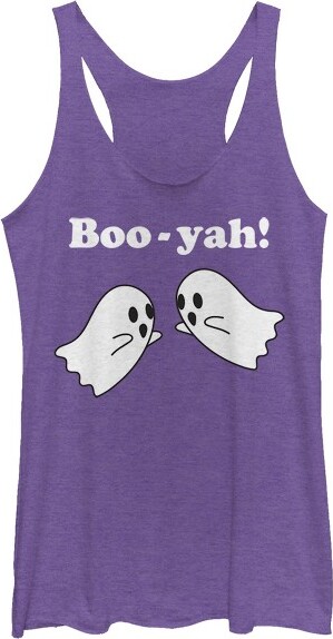 LOST GODS Women' Lot God Halloween Boo-Yah! Racerback Tank Top - Purple  Heather - Medium - ShopStyle