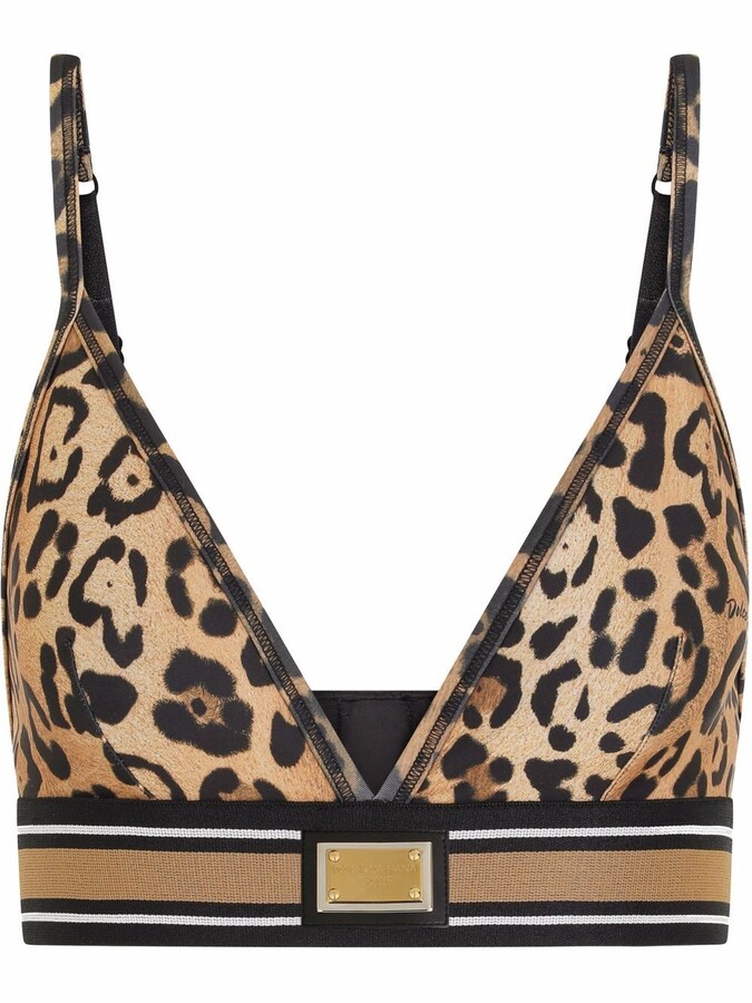 Dolce & Gabbana Leopard-Print Bralette Top - ShopStyle
