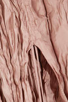 Thumbnail for your product : Juan Carlos Obando Crinkled Silk-satin Midi Skirt - Antique rose