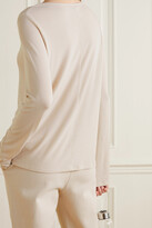 Thumbnail for your product : Varley Astoria Ribbed TencelTM Lyocell And Linen-blend Top - Neutrals