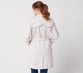 Thumbnail for your product : Isaac Mizrahi Live! Gingham Trench Coat with Piping Detail