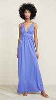 Thumbnail for your product : Susana Monaco Gathered Plunge Front Maxi Dress