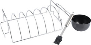 Pitmaster King Large 6 Slot Stainless Steel Grilling Tool Set