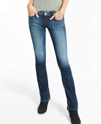 Express low rise dark stretch barely boot jeans