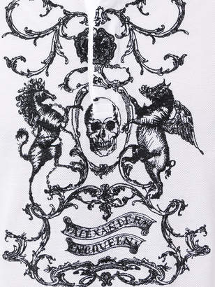 Alexander McQueen skull print polo shirt