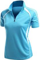Thumbnail for your product : Coolmax Xpril 2 Tone Collar Zipup Polo T-Shirt Blue Size XL