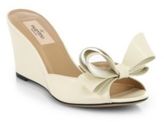 Thumbnail for your product : Valentino Couture Patent Leather Bow Wedge Sandals