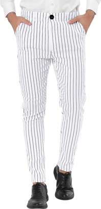 striped formal pants