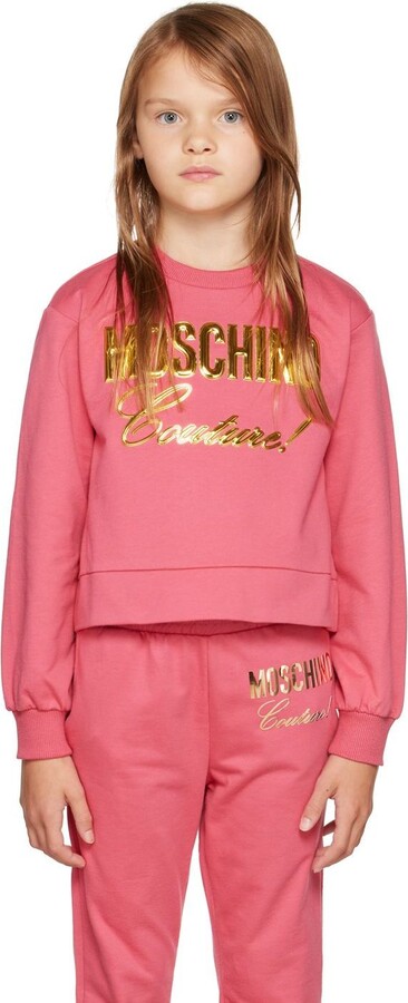 Moschino Kids Pink 'Couture' Sweatshirt
