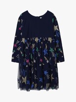 Thumbnail for your product : Billieblush Girls' Sparkling Stars Tulle Dress, Navy