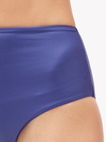 Thumbnail for your product : JADE SWIM Bound High-rise Ribbed Bikini Briefs - Dark Blue