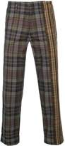 Thumbnail for your product : Kolor two-tone plaid print cropped trousers