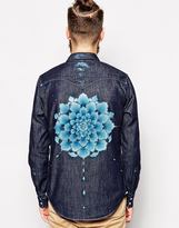Thumbnail for your product : Levi's Levis Denim Shirt Premium Goods Barstow Slim Fit Western Back Tie Dye