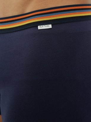 Paul Smith Striped-waistband Pima-cotton Jersey Boxer Briefs - Navy