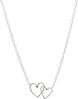 Entwined Hearts Necklace Sterling Silver