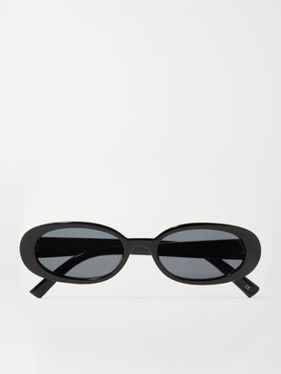 Le Specs Outta Love Oval-frame Acetate Sunglasses - Black - One size