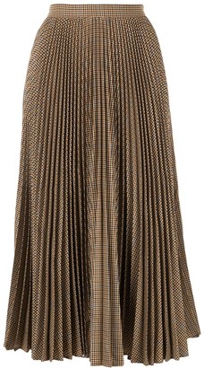 Gucci houndstooth check pleated skirt