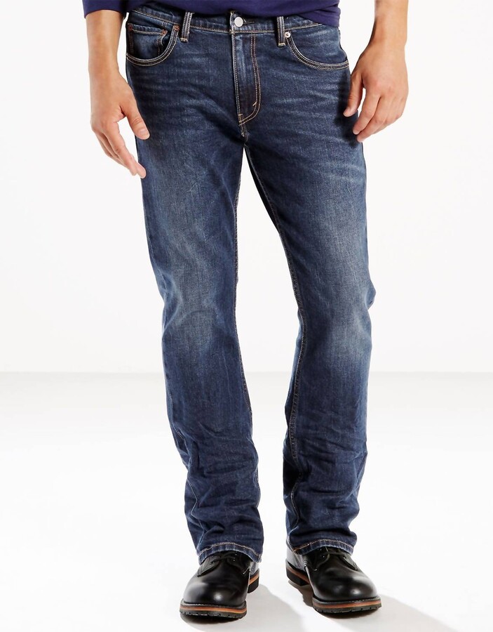 Levi's 527 Mens Slim-Fit Boot-Cut Wave Allusions Jeans In Medium Blue