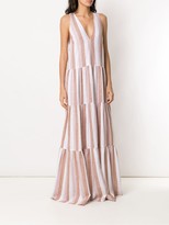 Thumbnail for your product : Adriana Degreas Striped Long Dress